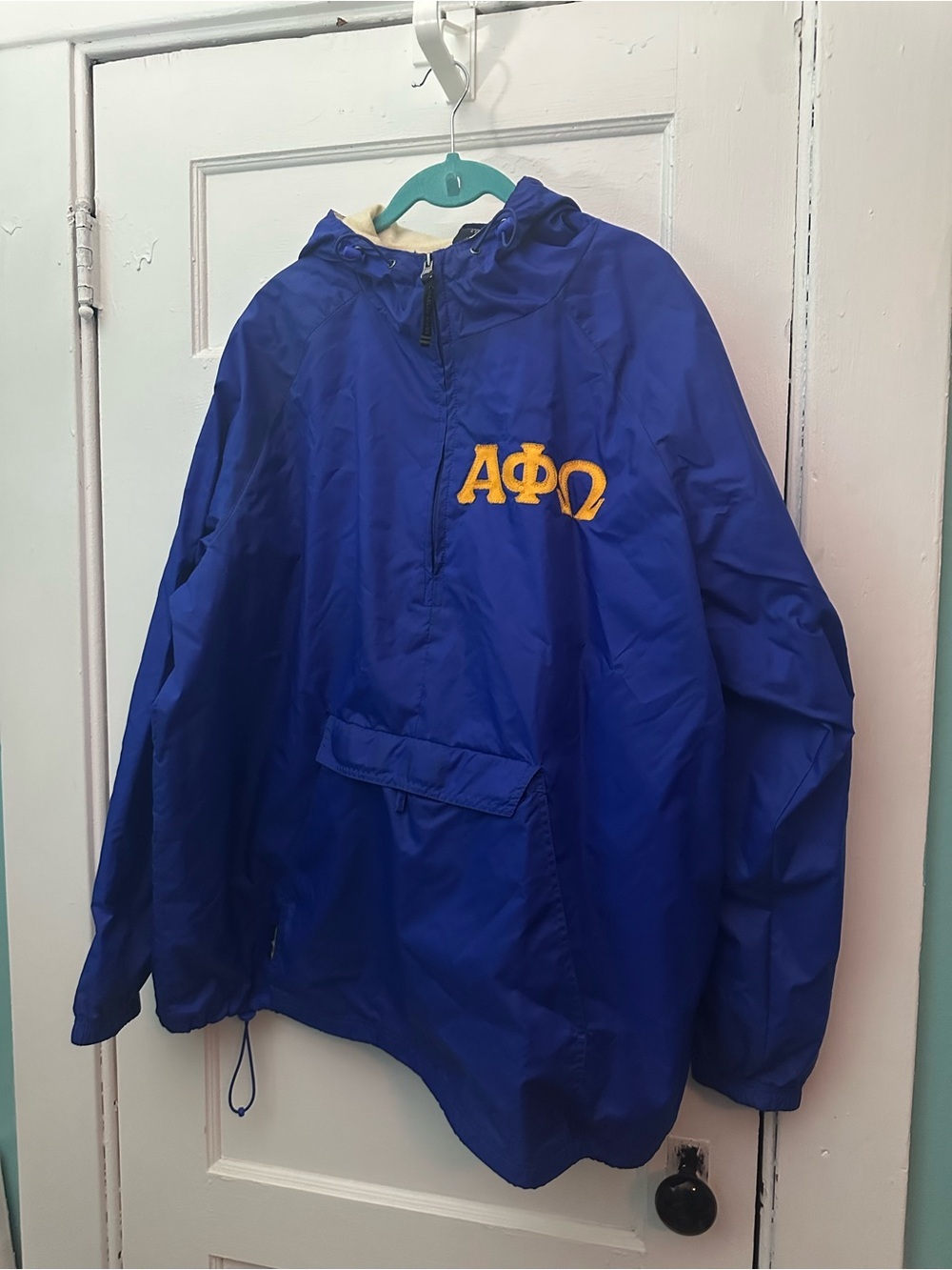 Alpha Phi Omega Rain Jacket Size XXL (Preowned, Needs Cleaning)